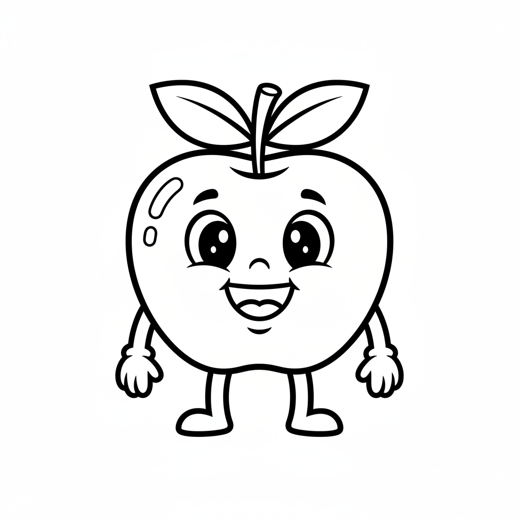 Kleurplaat appel