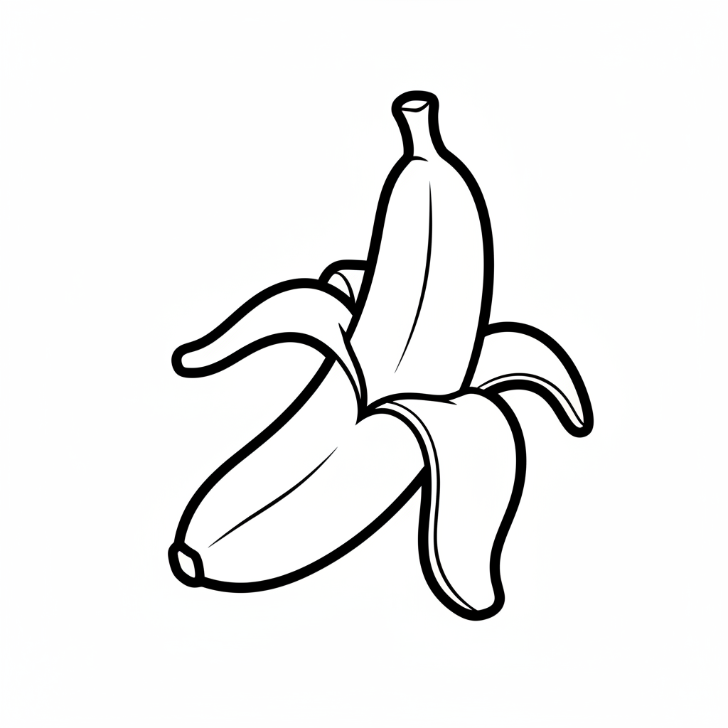 Kleurplaat banaan