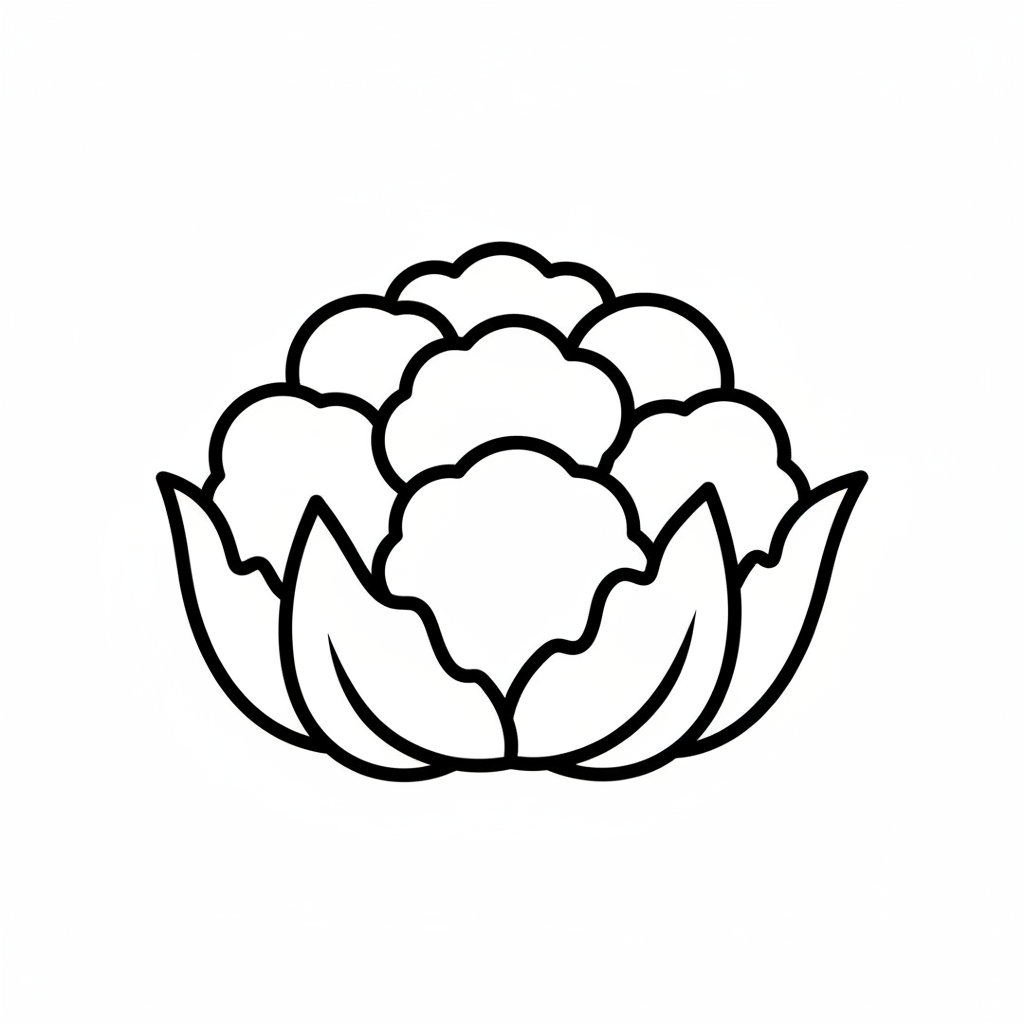 Kleurplaat bloemkool