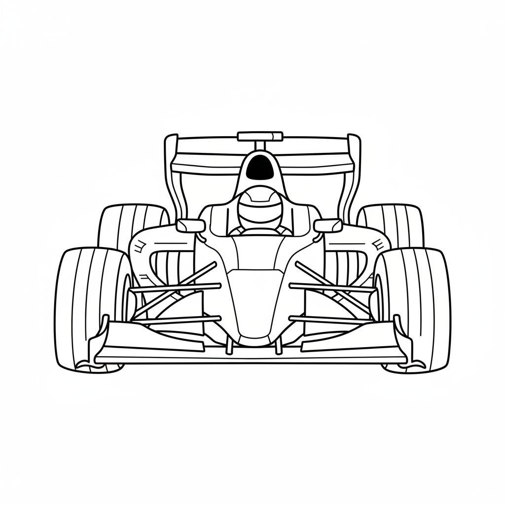 Kleurplaat formule 1 auto