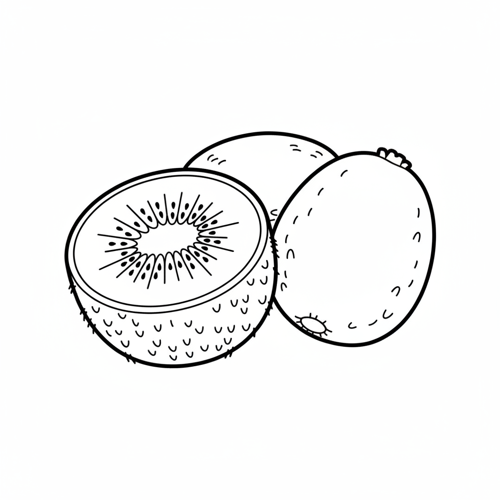 Kleurplaat kiwi