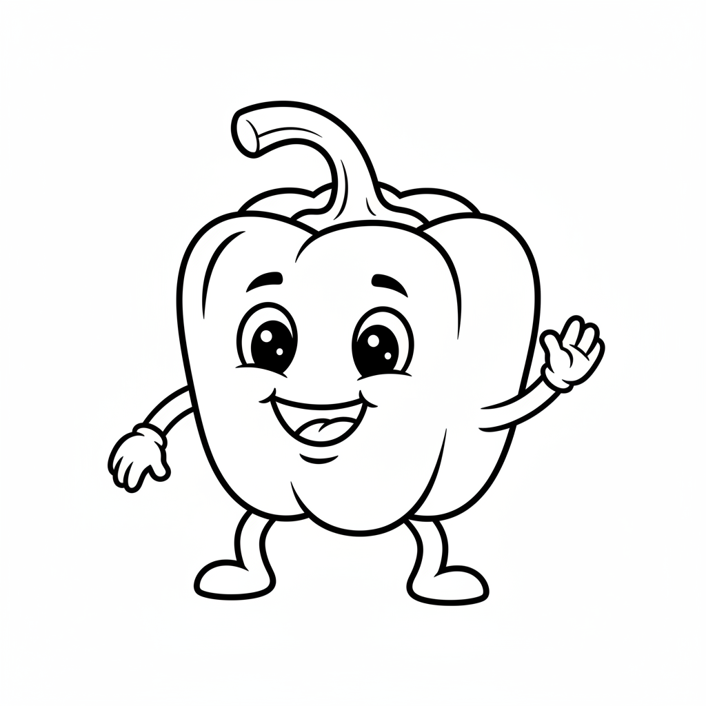 Kleurplaat paprika