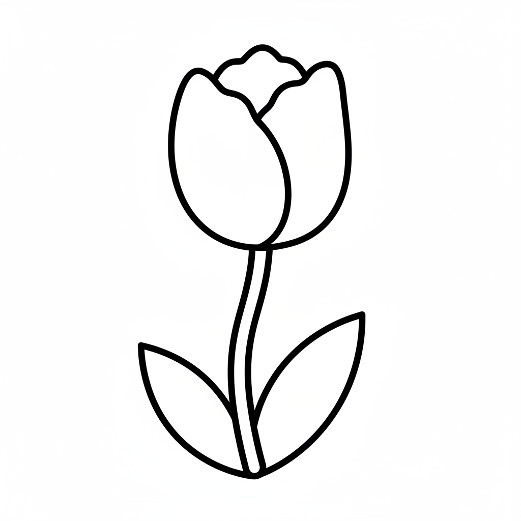 Kleurplaat tulp