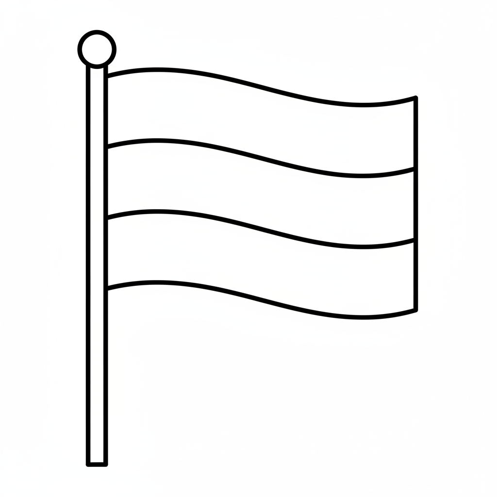 Kleurplaat vlag Nederland