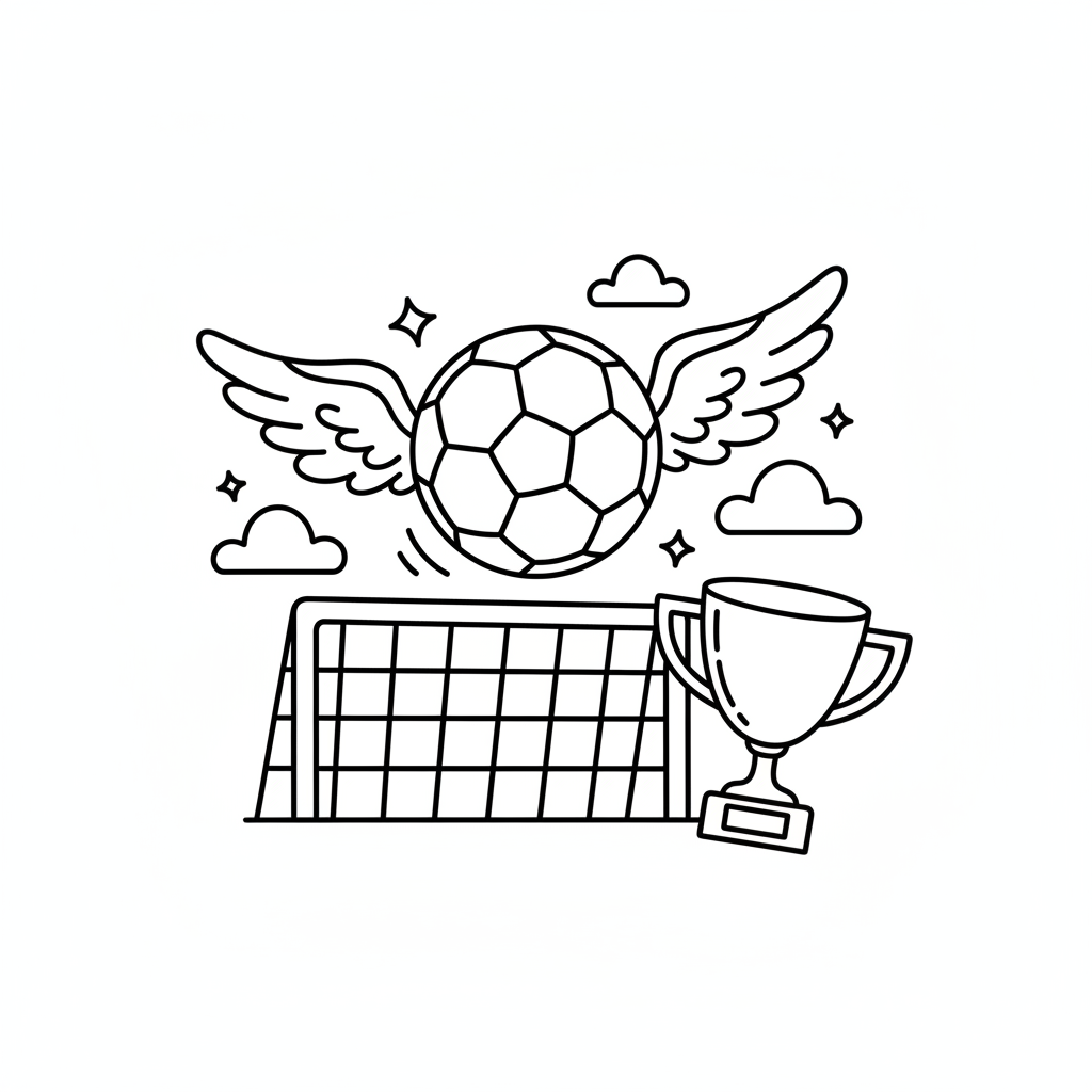 Kleurplaat Voetbal