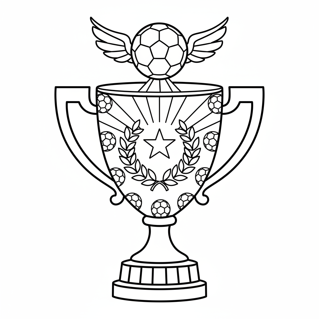 Kleurplaat voetbalbeker